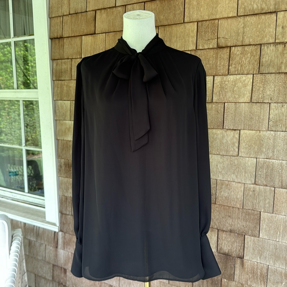 White House Black Market Bow Tie Blouse.